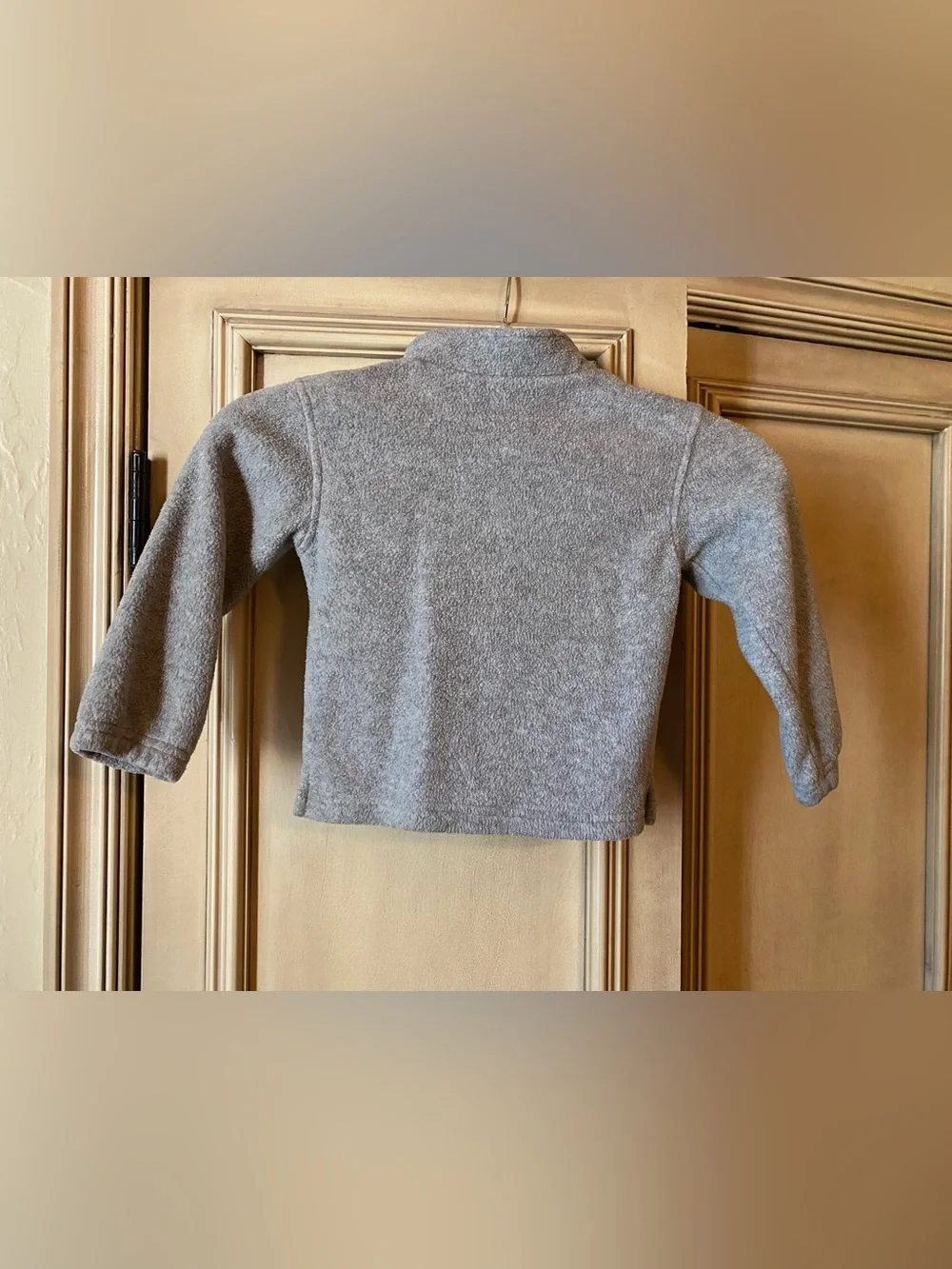 Baby Crew Gray Kids Fleece Pullover Sweater with Snowman Print, Size 2T